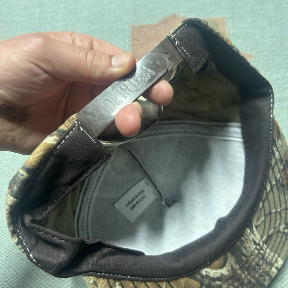 Vintage 90s snapback hat camo cap Rhodes Inc Michigan realtree made in USA - Picture 7 of 8